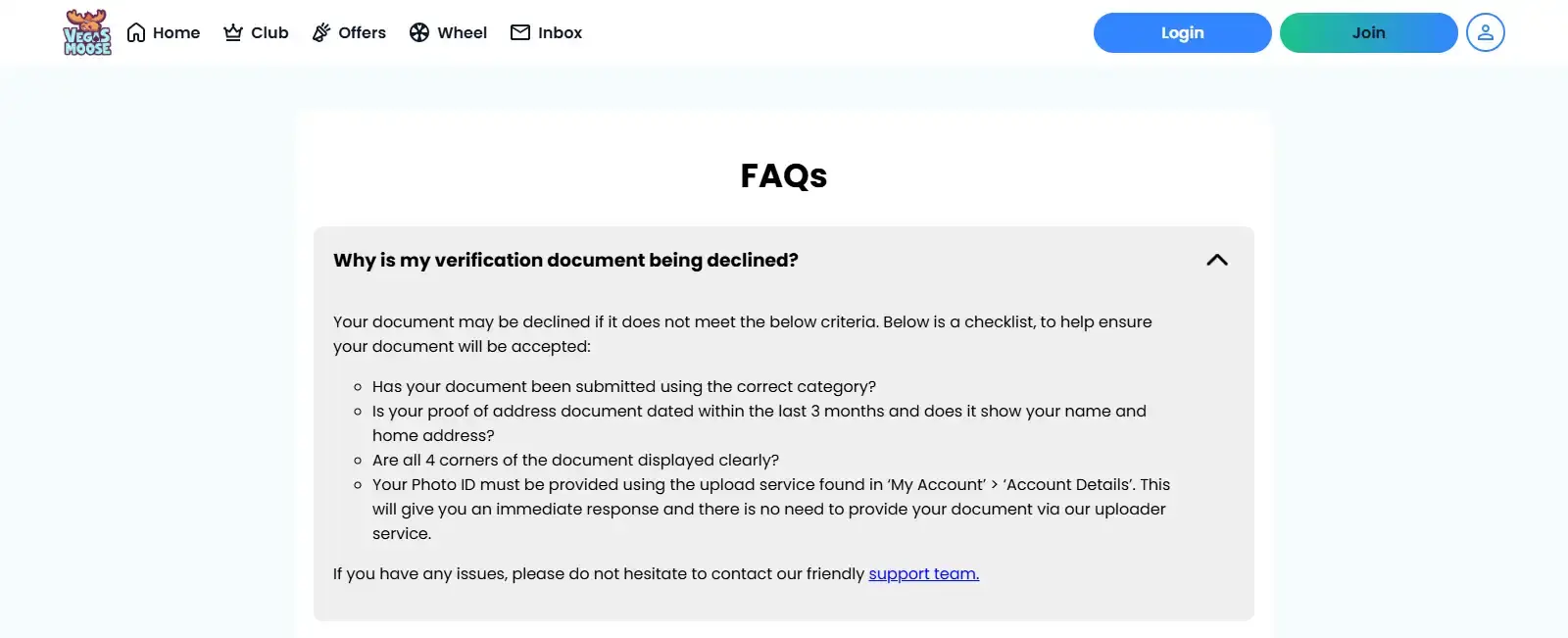 Vegas Moose verification guidance